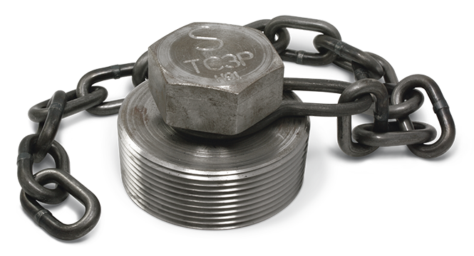 3-Inch Stainless Steel Plug Assembly with Stainless Steel Chain