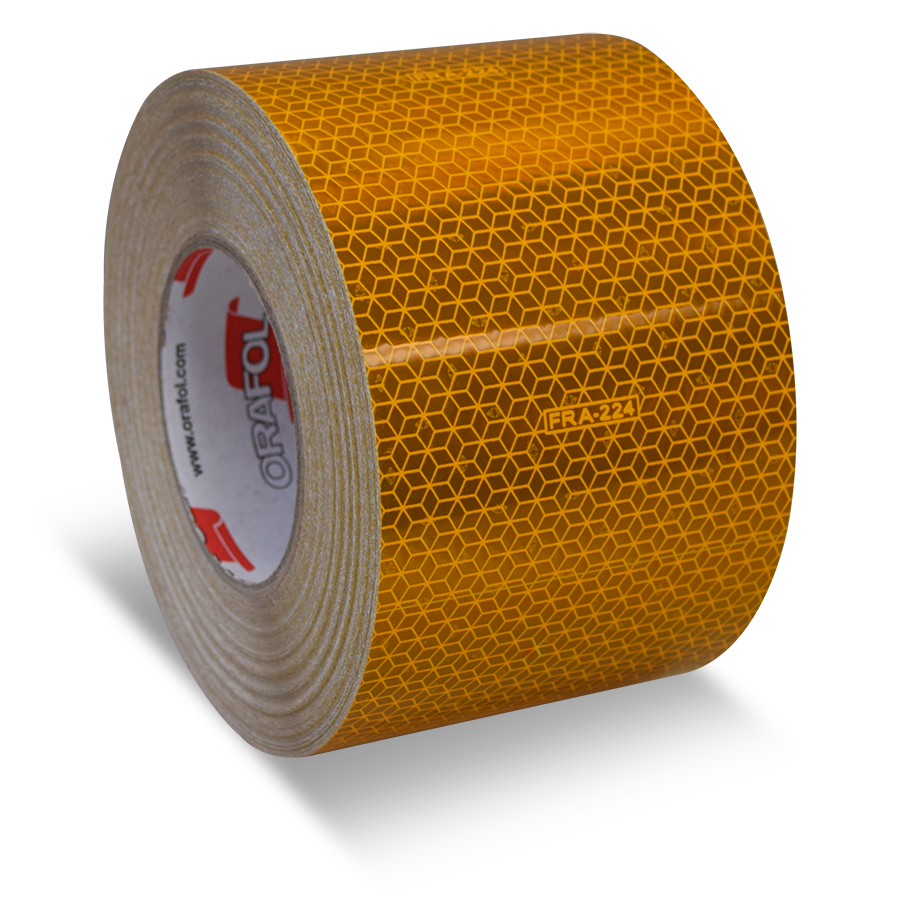Reflective Tape Roll, 4 by 36-Inches Kiss Cut, 150 Foot Roll, Yellow