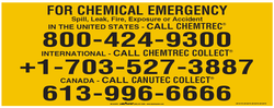 Chemtrec Chemical Emergency Label