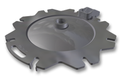 20-Inch 8 Bolt Carbon Steel Manway Cover with 2-1/2 Inch Vac Valve Coupling, Union Tank Arrangement