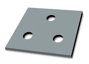 Pre-Drilled Steel Shim Plate for Hinged Derails, 1/4-Inch
