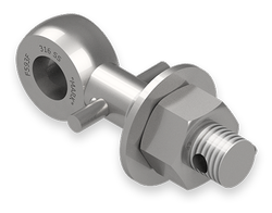 1 x 4-1/2-Inch Stainless Steel Eyebolt Assembly with Pin and Seal Hole, Heavy Hex Nut