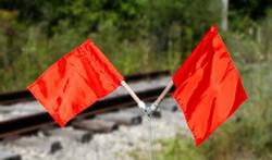 Red Nylon Warning Flag