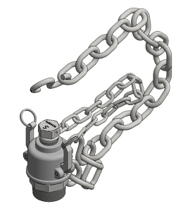 2-Inch Thread On Stainless Steel Quick Connect Assembly, Black Viton A Gasket